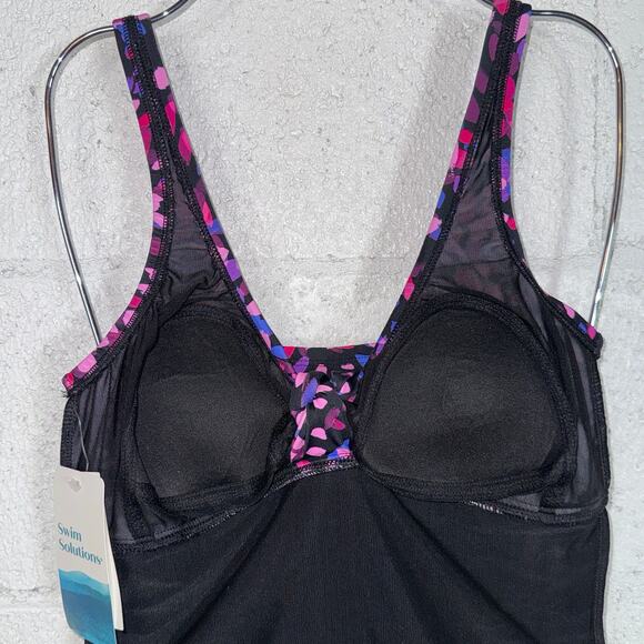 Swim Solutions Women's Abstract Printed One-Piece Swimsuit multi, 8 $112 - Picture 11 of 15